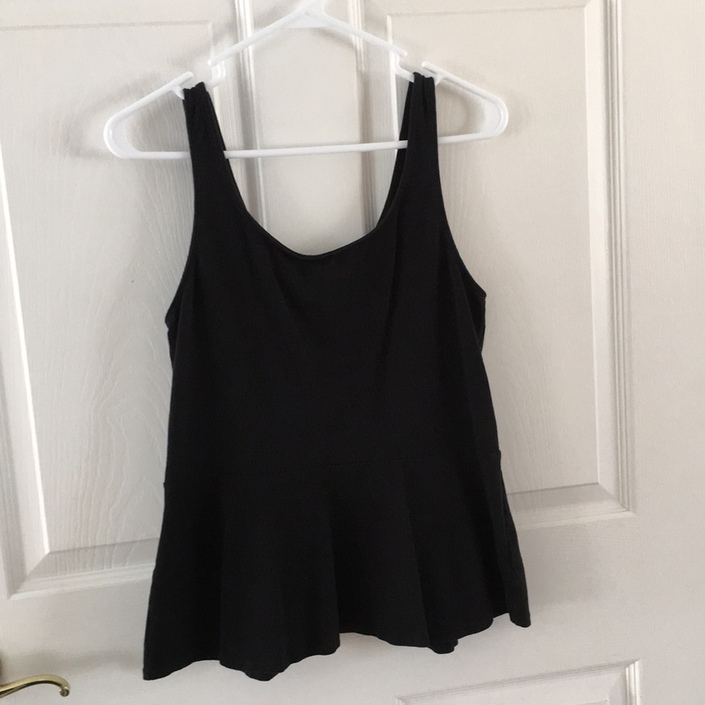 Black peplum top